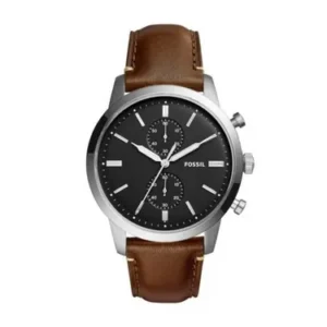 Montre Fossil robuste FS5280 bracelet en cuir marrom
