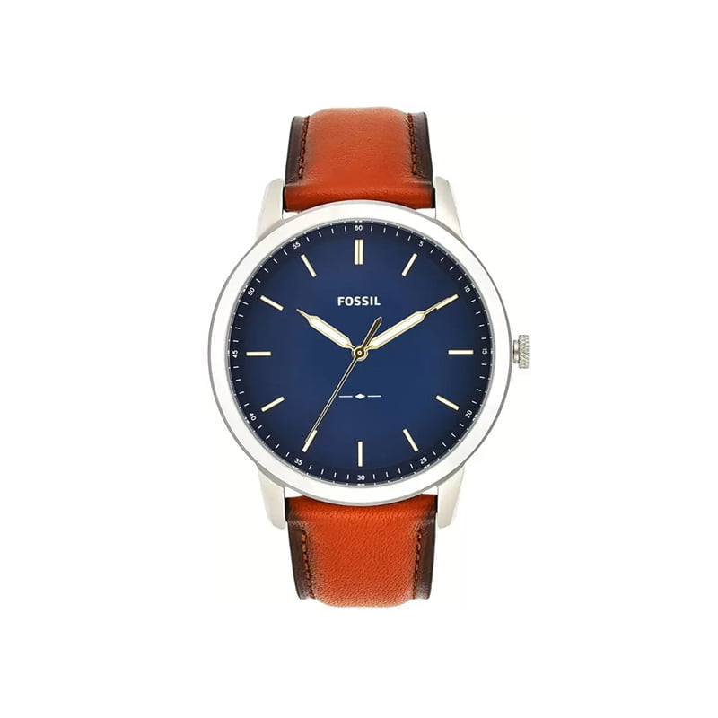 Montre Fossil FS5304 en cuir marron cadran bleu