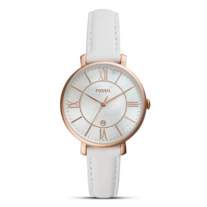Montre Fossil ES4579 bracelet en cuir blanc