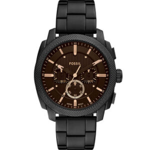 Montre Fossil Machine FS6097 en acier noir