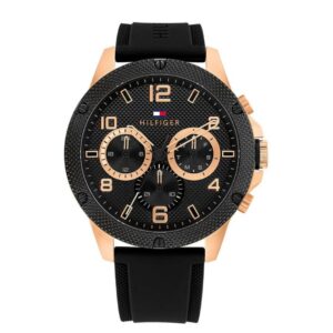 Montre Tommy Hilfiger en silicone noir TH1792028