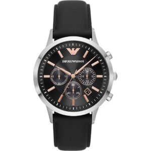 Montre Armani AR11431 bracelet en cuir noir