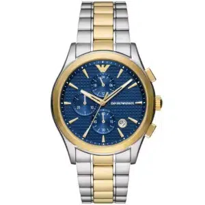 Montre Armani AR11579 double ton cadran bleu