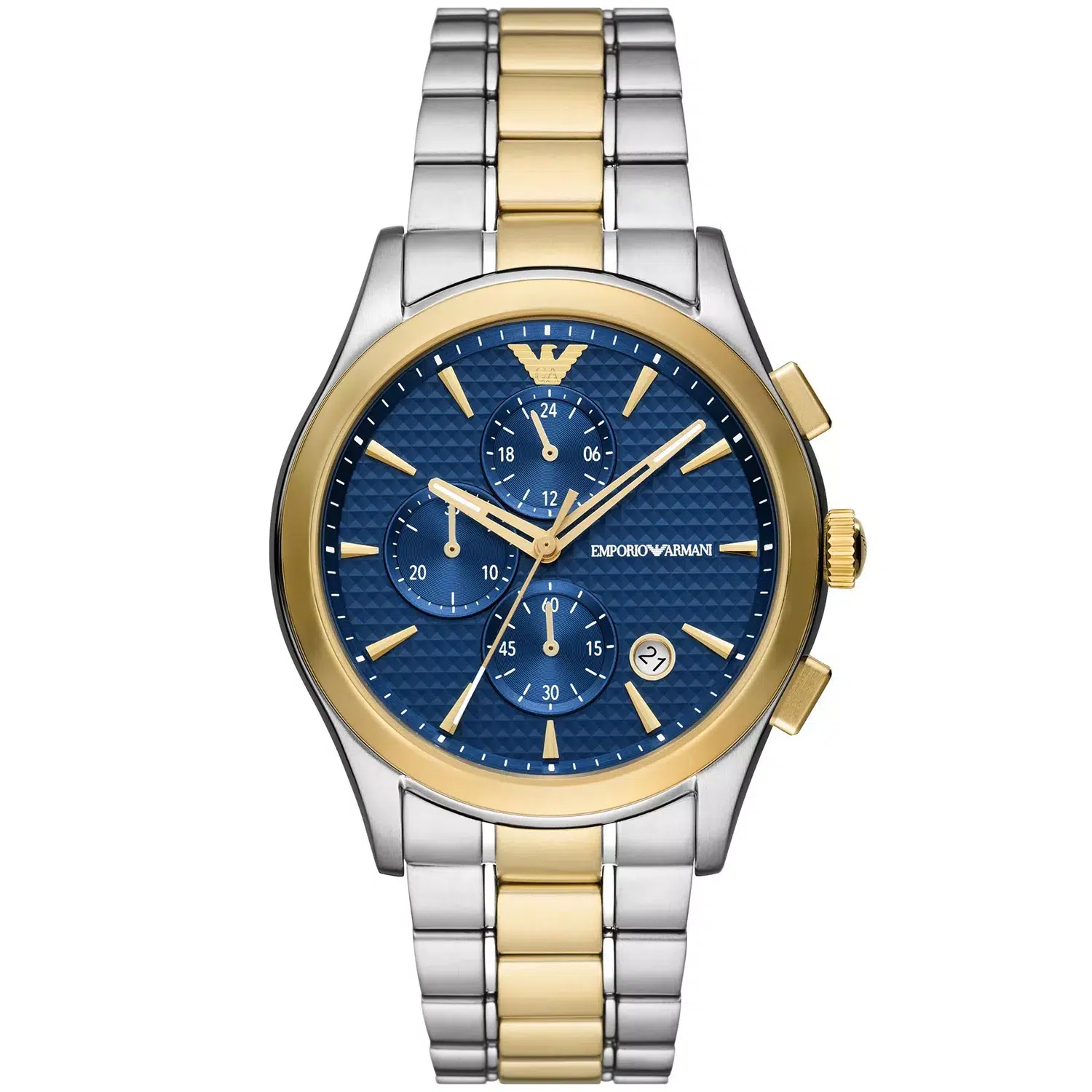Montre Armani AR11579 double ton cadran bleu