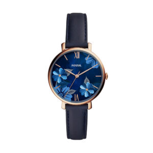 Montre Fossil ES4673 bracelet en cuir bleu