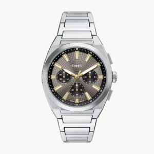 Montre Fossil FS6119 robuste argente avec chronographe