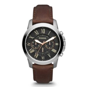 Montre Fossil FS4813 bracelet en cuir marron