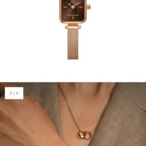 Montre Daniel Wellington cadran rectangulaire marron