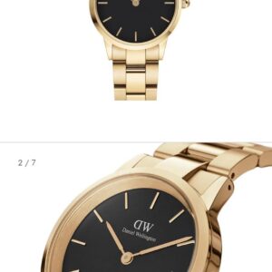 Montre Daniel Wellington mixte cadran rond noir