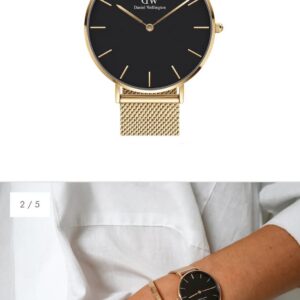 Montre Daniel Wellington cadran rond noir
