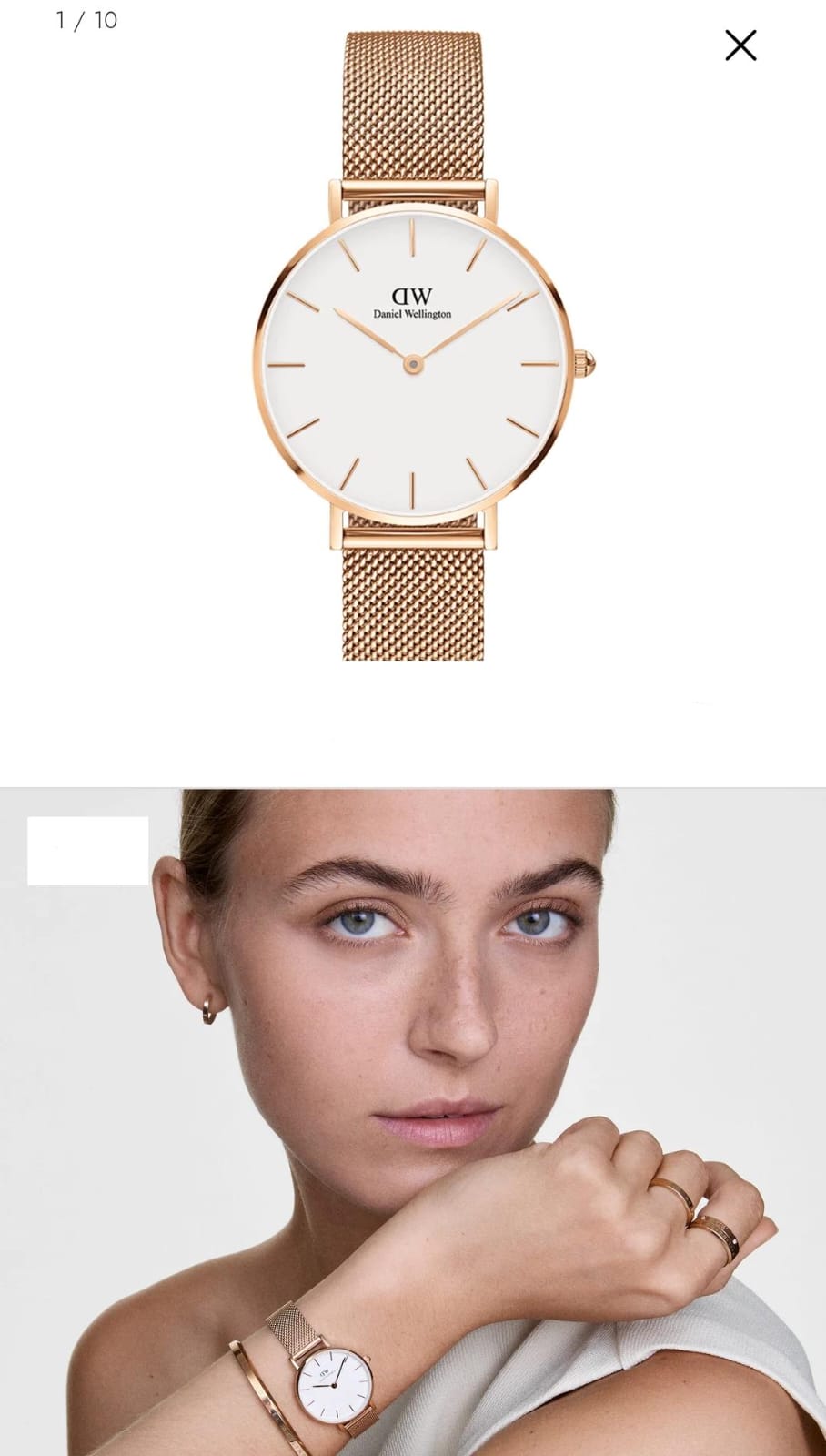 Montre Daniel Wellington cadran rond blanc