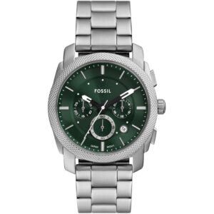 Montre FS6079 Fossil en acier avec cadran vert