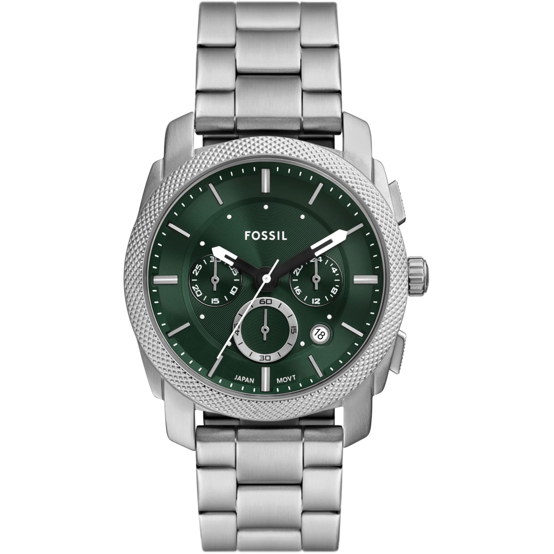 Montre FS6079 Fossil en acier avec cadran vert