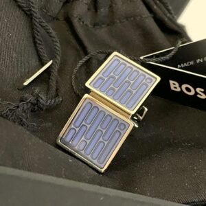 Bouton de manchette Hugo Boss bleu