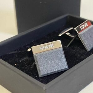 Bouton de manchette Hugo Boss class bleu