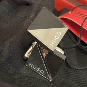 Bouton de manchette double ton Hugo Boss
