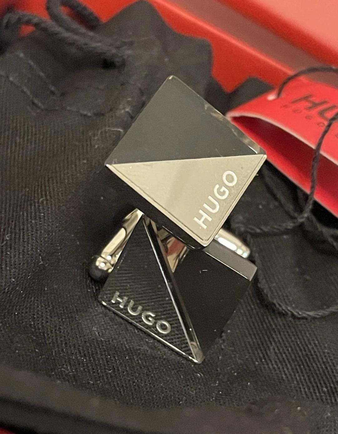 Bouton de manchette double ton Hugo Boss