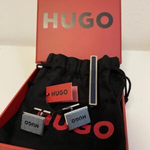 Bouton de manchette et pince à cravate Hugo Boss