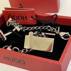 Bouton de manchette Hugo Boss class en argent