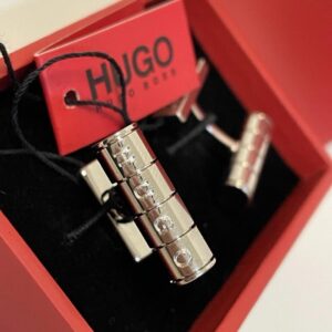 Bouton de manchette Hugo Boss en argent