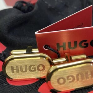 Bouton de manchette Hugo Boss or